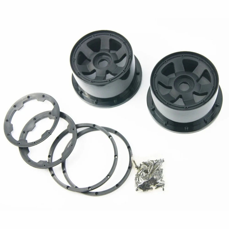 Rear Wheel Hub Beadlock Ring Set with Landing Gear for 1/5 Scale RC Cars Magic Cars 7