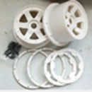Rear Wheel Hub Beadlock Ring Set with Landing Gear for 1/5 Scale RC Cars Magic Cars 9