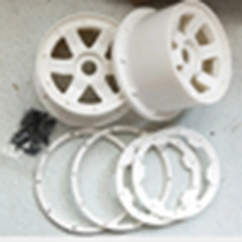 Rear Wheel Hub Beadlock Ring Set with Landing Gear for 1/5 Scale RC Cars Magic Cars 9