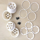 Rear Wheel Hub Beadlock Ring Set with Landing Gear for 1/5 Scale RC Cars Magic Cars Variant 0