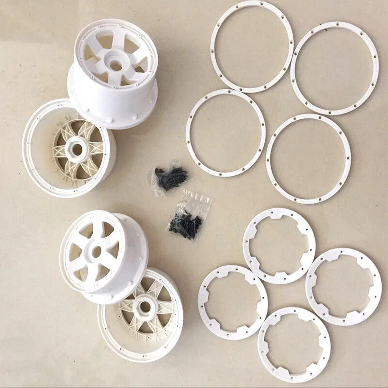 Rear Wheel Hub Beadlock Ring Set with Landing Gear for 1/5 Scale RC Cars Magic Cars Variant 0