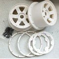 Rear Wheel Hub Beadlock Ring Set with Landing Gear for 1/5 Scale RC Cars Magic Cars Variant 4