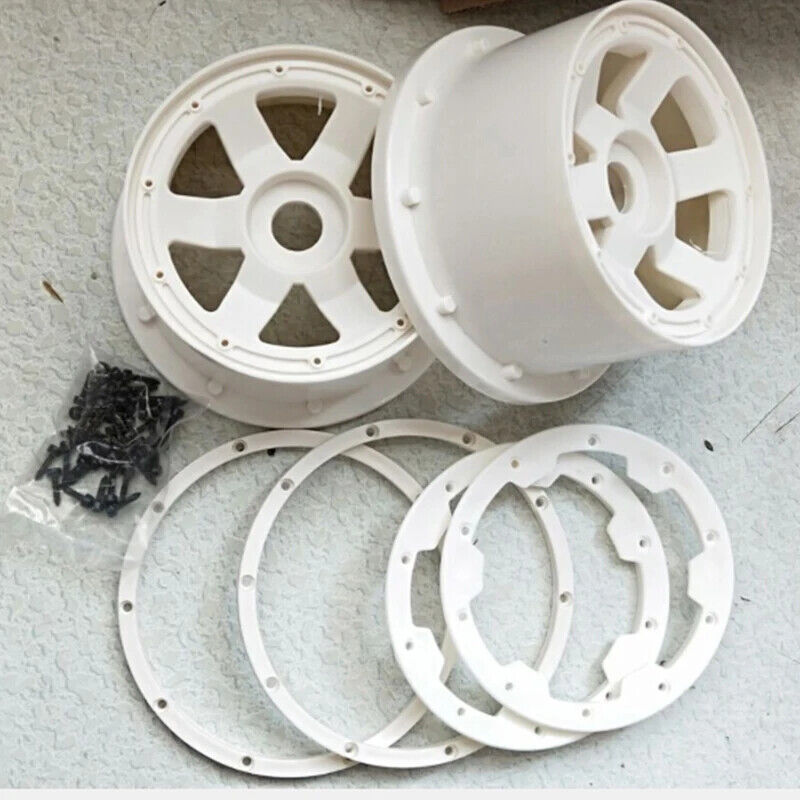 Rear Wheel Hub Beadlock Ring Set with Landing Gear for 1/5 Scale RC Cars Magic Cars Variant 4