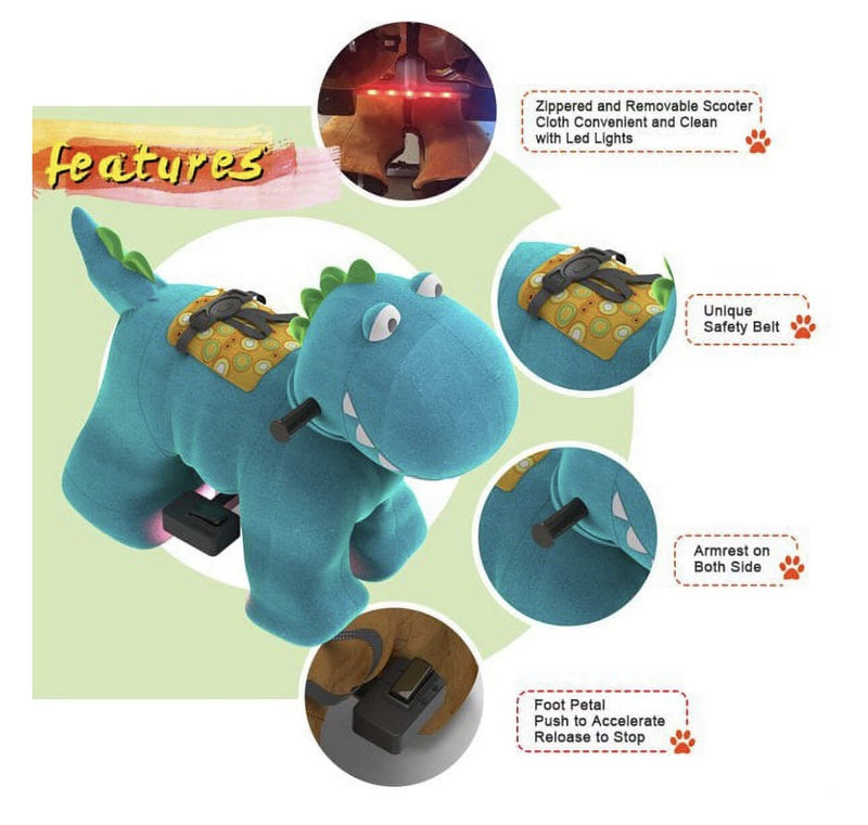 Rechargeable 6V/7A Deluxe Pony Ride-On Toy for Kids Ages 3-7 Magic Cars 4