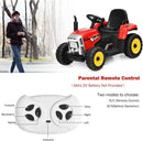12V Red Electric Ride-On Tractor with Trailer Battery-Powered Kids Toy Car Magic Cars 1