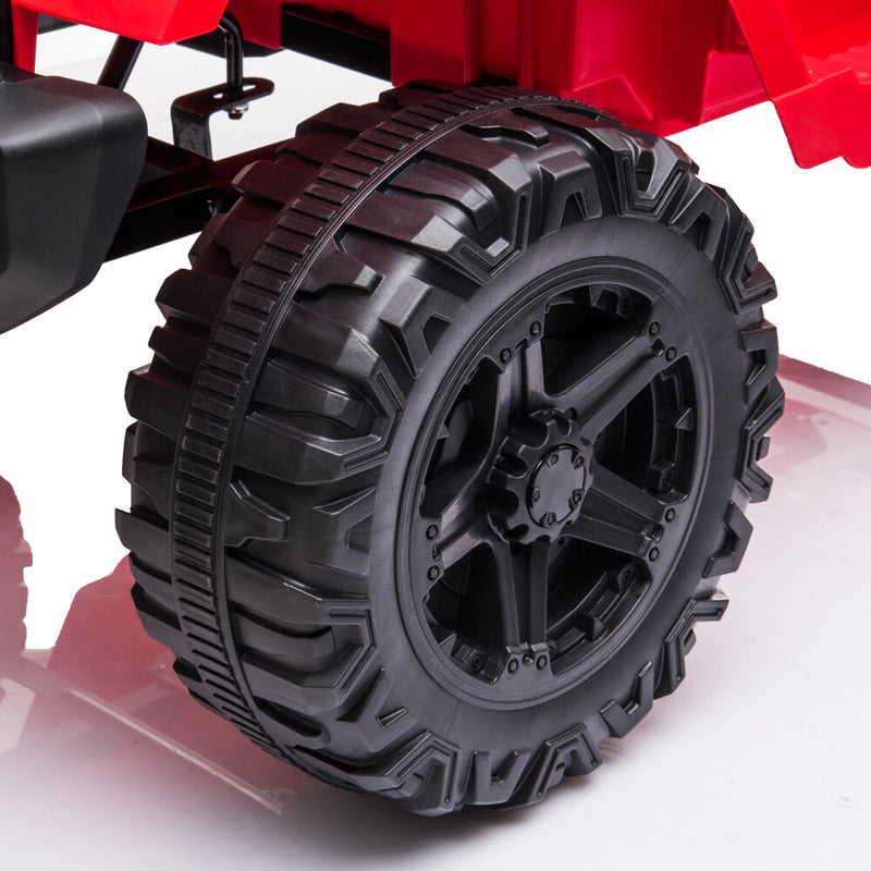 12V Red Battery-Powered Ride-On Electric Toy Truck with Remote Control for Kids Magic Cars 11