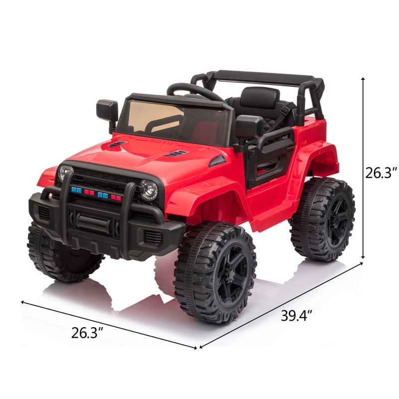 12V Red Battery-Powered Ride-On Electric Toy Truck with Remote Control for Kids Magic Cars 8