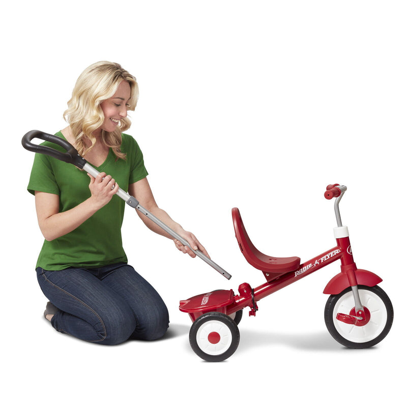 Red 3-in-1 Stroll 'n' Trike Kids Bike with Adjustable Seat and 3-Stage Growth Design Magic Cars 2