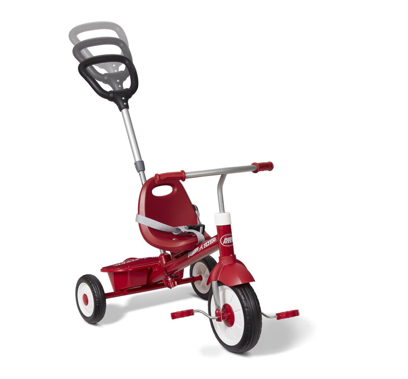 Red 3-in-1 Stroll 'n' Trike with Adjustable Seat for Kids – Grows with Child Through 3 Stages Magic Cars 4