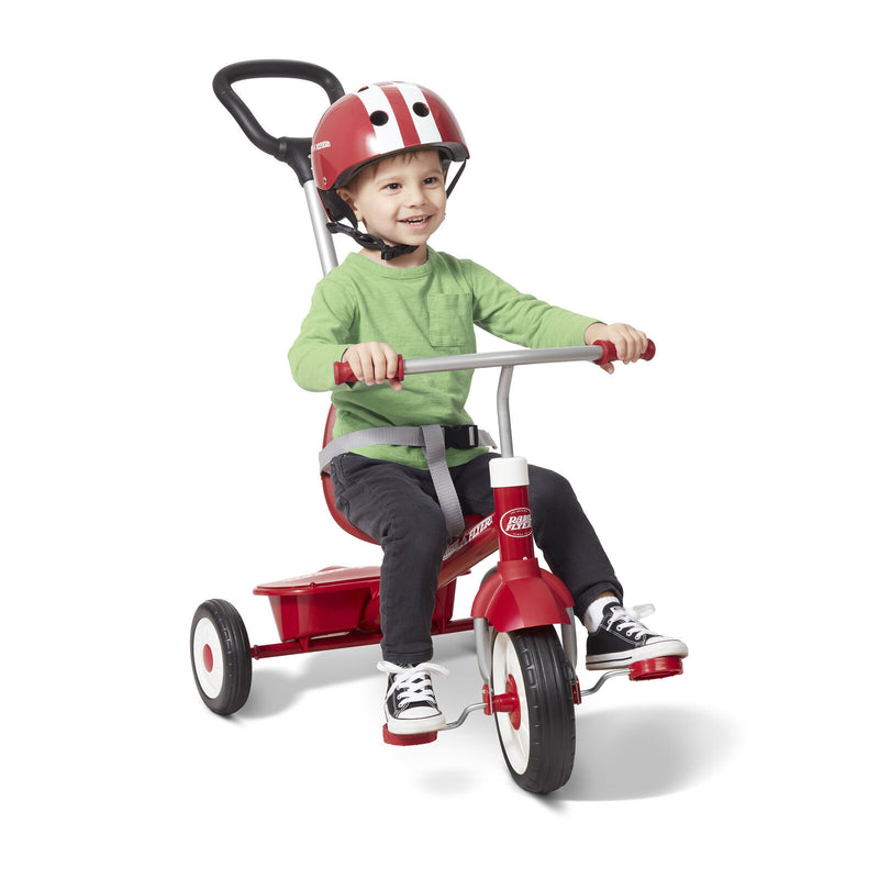Red 3-in-1 Stroll 'n' Trike with Adjustable Seat for Kids – Grows with Child Through 3 Stages Magic Cars 5