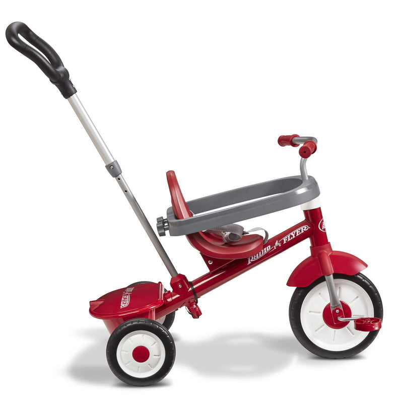 Red 3-in-1 Stroll 'n' Trike with Adjustable Seat for Kids – Grows with Child Through 3 Stages Magic Cars 6