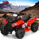 Red 6V Electric Kids ATV Ride-On Car with LED Lights and MP3 Player for Toddlers Magic Cars 6