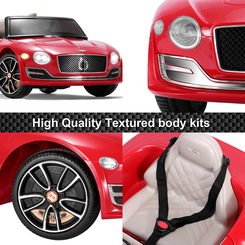 Red Bentley-Style 12V Electric Kids Ride-On Car with Remote Control and LED Lights Magic Cars 11