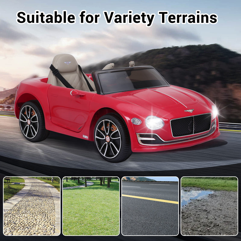 Red Bentley-Style 12V Electric Kids Ride-On Car with Remote Control and LED Lights Magic Cars 3