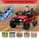 Red Off-Road Ride-On Jeep for Kids with Parental Remote Control, Ages 1-8 Magic Cars 3
