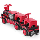 Large Red 12V Electric 2-Seater Kids Ride-On Train with Carriage, Music, Lights, and USB Magic Cars 16
