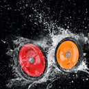 12V Waterproof Universal Electric Car Horn Kit Red and Orange 125dB Loud Round Magic Cars 1