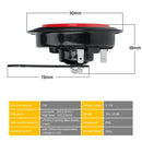 12V Waterproof Universal Electric Car Horn Kit Red and Orange 125dB Loud Round Magic Cars 3
