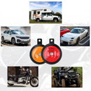 12V Waterproof Universal Electric Car Horn Kit Red and Orange 125dB Loud Round Magic Cars 4