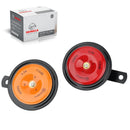12V Waterproof Electric Car Horn Kit 125dB Loud Round Red and Orange Universal Magic Cars 0