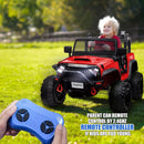 48.4" Red Electric Ride-On Truck for Kids with 12V Battery and Remote Control Magic Cars 2