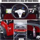 Red Ride-On Electric Car for Kids with 2 Seats and Remote Control Battery Powered Magic Cars 3
