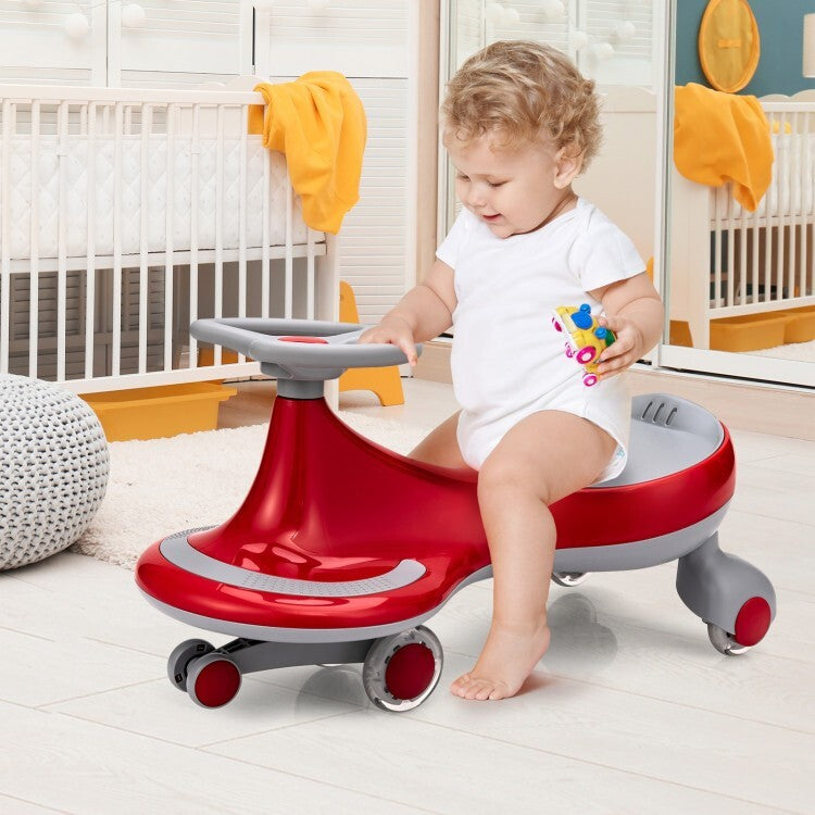 Red Toddler Wiggle Ride-On Car with Flashing Wheels for Children Magic Cars 7