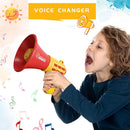 Rechargeable Kids Megaphone Toy with Voice Changer and 4 Songs for Ages 3+ Magic Cars 4
