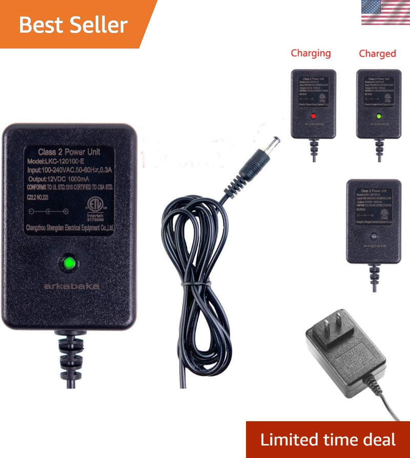 12 Volt Charger with Charging Indicator Light for Electric Ride-On Toys Magic Cars 0