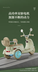 Electric Remote Control Two-Person Three-Wheel Children's Motorcycle Toy Magic Cars 17