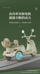 Remote Control Two-Person Electric Three-Wheel Motorcycle Toy for Children Magic Cars 17