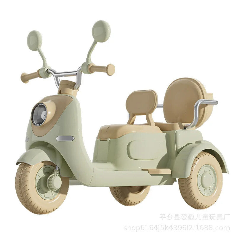 Remote Control Two-Person Electric Three-Wheel Motorcycle Toy for Children Magic Cars 1