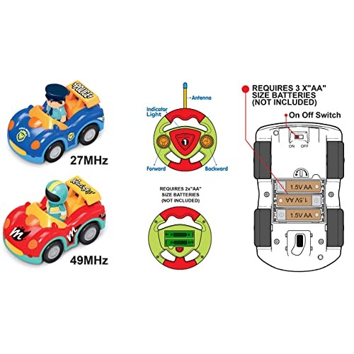 Remote Control Cartoon Police and Race RC Radio Control Cars Toy Set Magic Cars 5