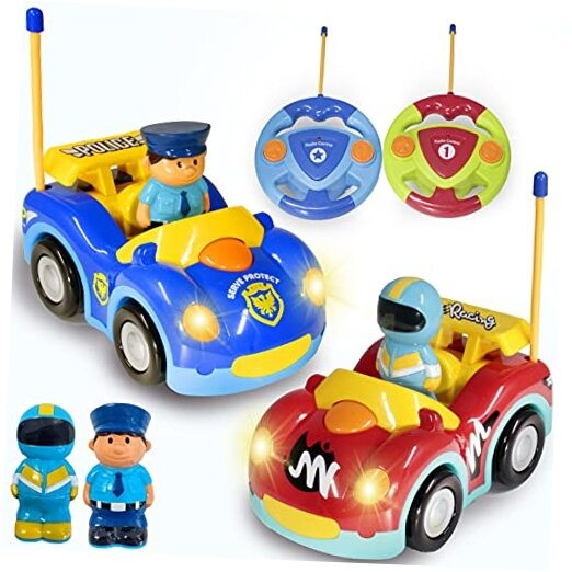Remote Control Cartoon Police and Race RC Radio Control Cars Toy Set Magic Cars Variant 0