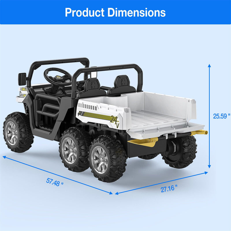 Remote Control Electric Ride-On Dump Truck Toy for Kids with Functional Dump Bed Magic Cars 4