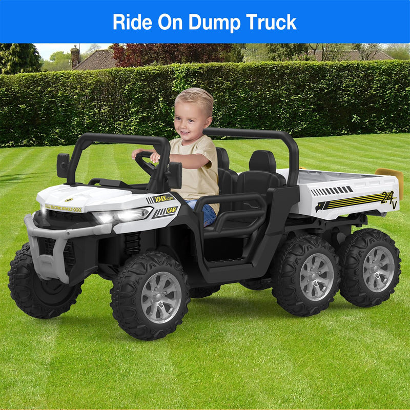 Remote Control Electric Ride-On Dump Truck Toy for Kids with Functional Dump Bed Magic Cars 6