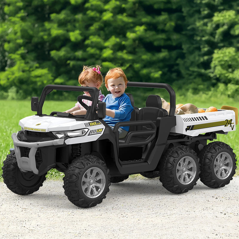 Remote Control Electric Ride-On Dump Truck Toy for Kids with Functional Dump Bed Magic Cars 7