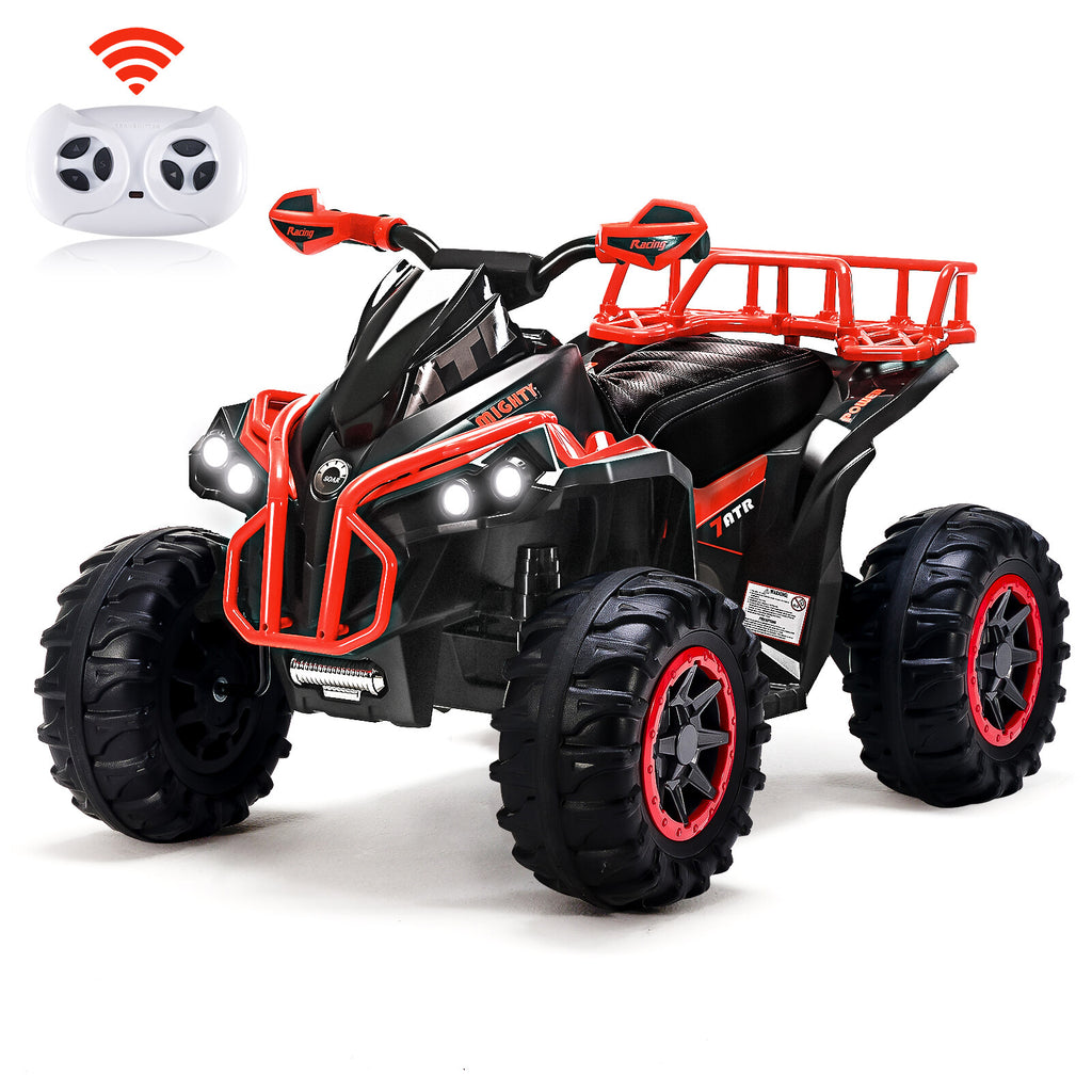 Remote Control 4 Wheeler Remote Control Four Wheeler for Kids with Music LED USB Electric Ride ...