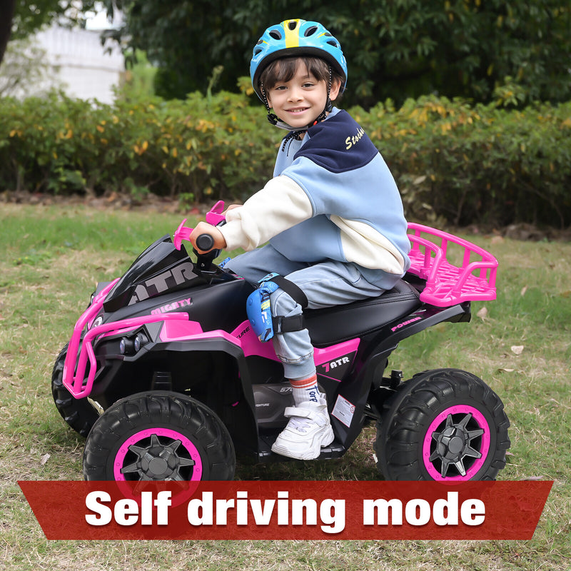 Electric Remote Control Four-Wheeler Ride-On Toy for Kids with Music, LED Lights, and USB Charging Magic Cars 24