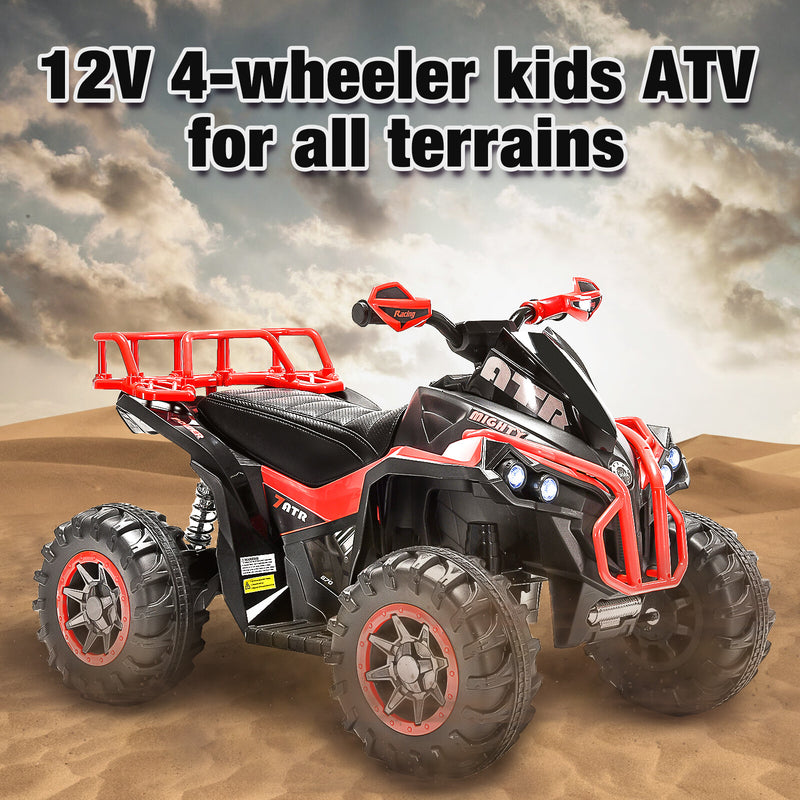 Electric Remote Control Four-Wheeler Ride-On Toy for Kids with Music, LED Lights, and USB Charging Magic Cars 4