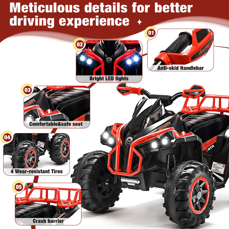 Electric Remote Control Four-Wheeler Ride-On Toy for Kids with Music, LED Lights, and USB Charging Magic Cars 6