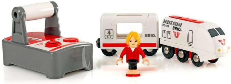 Remote Control Kids Toy Train with Light and Sound Compatible with Wooden Tracks Magic Cars 3