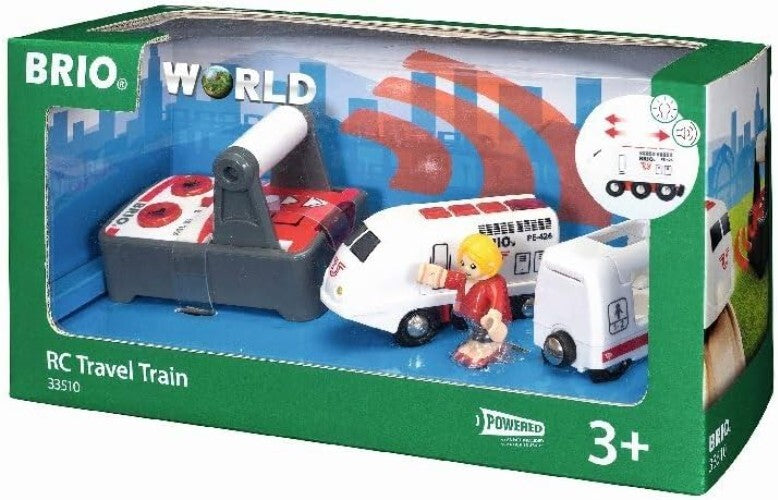 Remote Control Kids Toy Train with Light and Sound Compatible with Wooden Tracks Magic Cars 5
