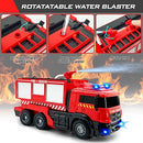 Remote Control Fire Truck Toy Set with LED Lights and Sound - 3 Small Fire Trucks Magic Cars 3