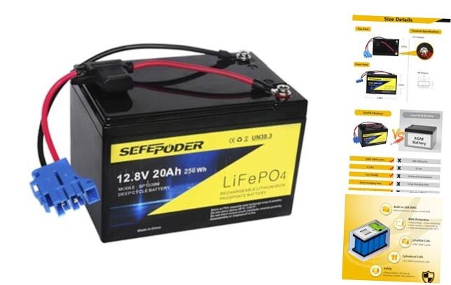 12V 20Ah Replacement Battery Compatible with Peg Perego Ride-On Toys Magic Cars Variant 0