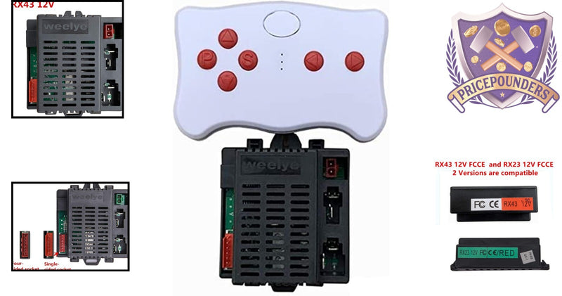 Replacement Remote Control Box for RX43 12V Kids Powered Ride-On Vehicles Magic Cars 1