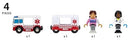 Emergency Rescue Train Set with Battery-Powered Lights, Sounds, and Paramedic Figure Magic Cars 3