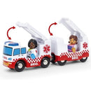 Emergency Rescue Train Set with Battery-Powered Lights, Sounds, and Paramedic Figure Magic Cars 5
