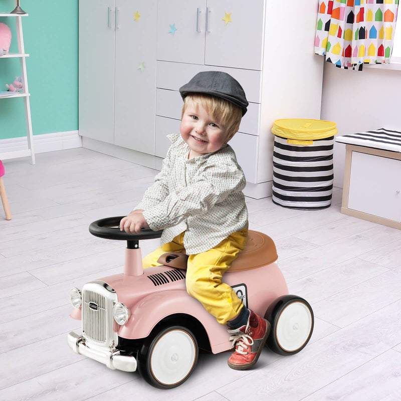 Retro Kids Ride-On Sit-to-Stand Vehicle with Functional Steering Wheel Magic Cars 2