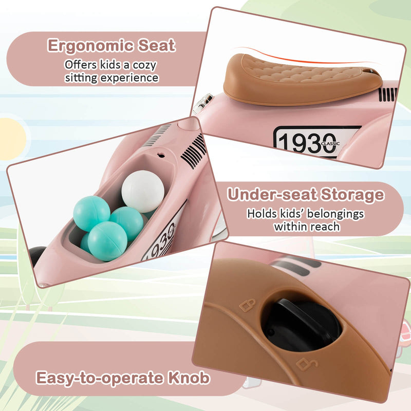 Retro Kids Ride-On Sit-to-Stand Vehicle with Functional Steering Wheel Magic Cars 5